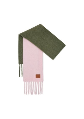 Two-tone alpaca and wool scarf