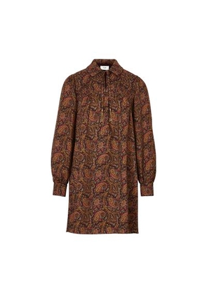 Rhinestone collar shirt dress