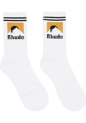 Rhude White Moonlight Socks