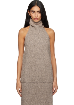 Lauren Manoogian Taupe Loft Halter Top