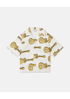Stella McCartney - Guitar Print Short-Sleeve Shirt, , Size: 2