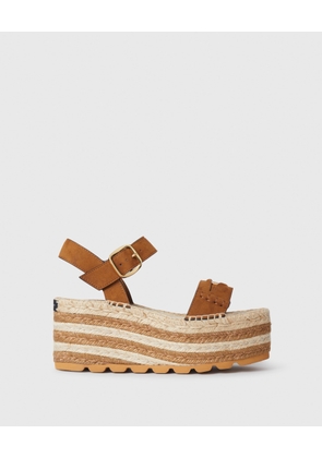 Stella McCartney - Gaia Platform Espadrille Wedges, , Size: 38