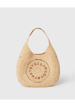 Stella McCartney - Logo Raffia Slouchy Medium Tote Bag,