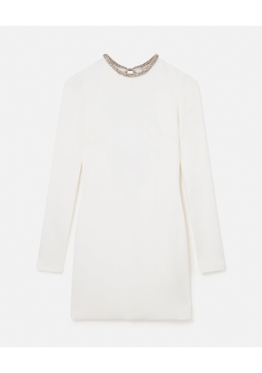 Stella McCartney - Crystal Collar Cocktail Mini Dress, , Size: 34