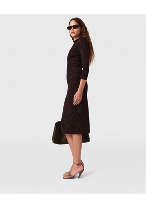 Stella McCartney - Snake Print Knit Midi Skirt, , Size: S