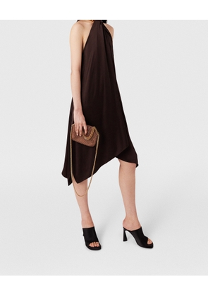 Stella McCartney - Chain Halterneck Satin Midi Dress, , Size: 38