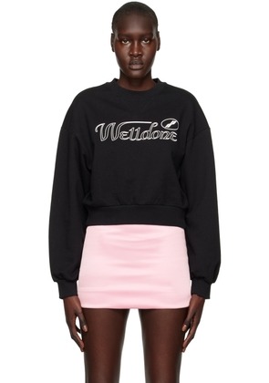 We11done Black Cropped Sweatshirt