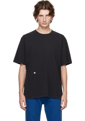 JW Anderson Black Contrast Embroidery T-shirt