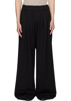 Dries Van Noten Black Pleated Sweatpants