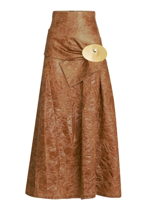 Silvia Tcherassi Olga Creased-Effect Maxi Skirt - Moda Operandi