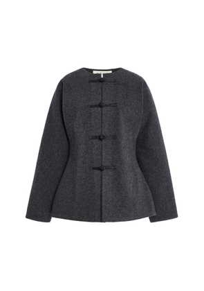 Róhe Peplum Wool Cardigan - Moda Operandi