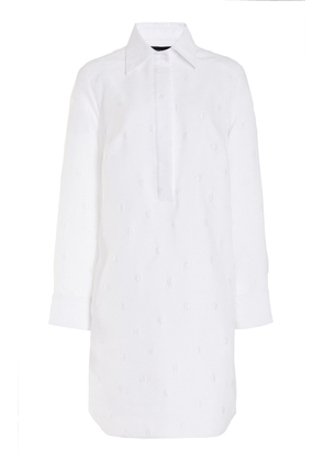 Brandon Maxwell The Lola Polka-Dotted Jacquard Tunic Midi Dress - Moda Operandi