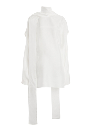 Ferragamo Scarf-Effect Twill Mini Dress - Moda Operandi