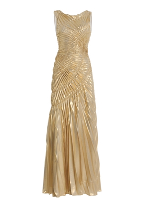 GEORGIA HARDINGE Fossil Lamé Maxi Dress - Moda Operandi