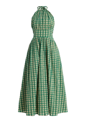 Rosie Assoulin Halter in the Name of Love Gingham Midi Dress - Moda Operandi