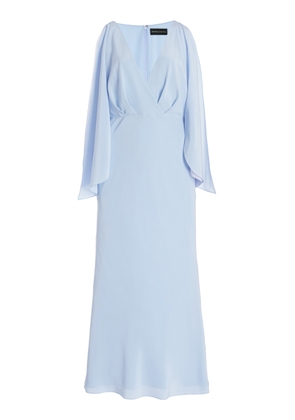 Brandon Maxwell The Camille Gathered Silk Crepe De Chine Maxi Dress - Moda Operandi