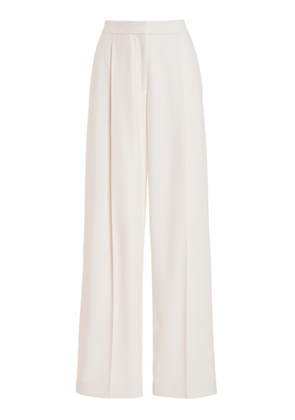 Oscar de la Renta High-Rise Stretch-Wool Wide-Leg Pants - Moda Operandi