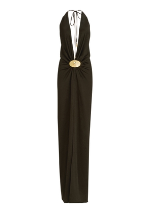 Silvia Tcherassi Rowan Gathered Satin Maxi Dress - Moda Operandi