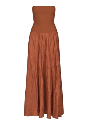 Johanna Ortiz Empowerment Movement Convertible Linen-Blend Maxi Dress - Moda Operandi
