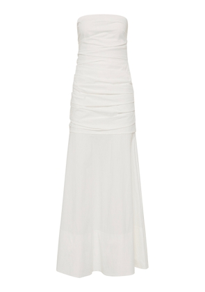 St. Agni Strapless Cotton-Blend Maxi Dress - Moda Operandi