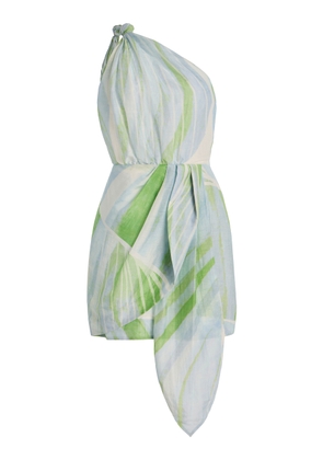 Significant Other Giorgie One-Shoulder Linen-Blend Mini Dress - Moda Operandi