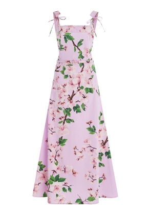 Oscar de la Renta Belted Cotton Poplin Midi Dress - Moda Operandi