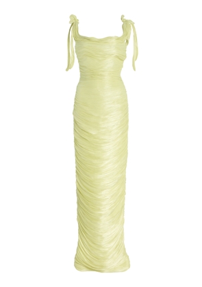 Marmar Halim Exclusive Roseya Draped Hand-Pleated Satin Gown - Moda Operandi