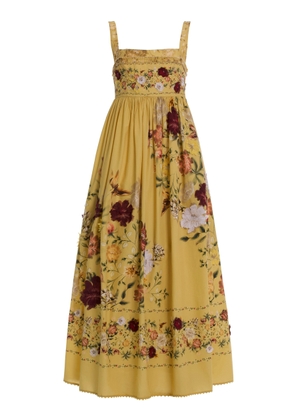 Agua by Agua Bendita Barbara Embroidered Cotton Midi Dress - Moda Operandi