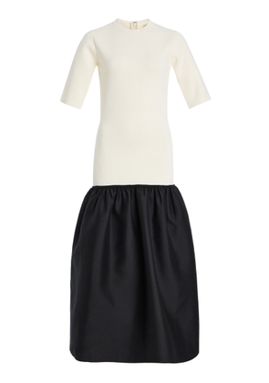Toteme Twinflower Silk-Wool Midi Tee Dress - Moda Operandi