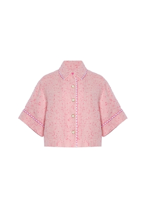 SIMKHAI Khloe Tweed Cover-Up Shirt - Moda Operandi