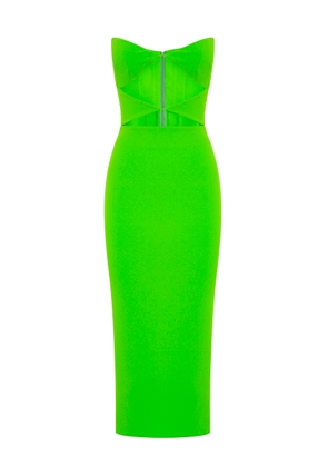 Alex Perry Hale Stretch Crepe Cut Out Midi Dress - Moda Operandi
