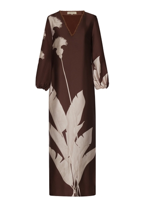 Andres Otalora Palmas Printed Satin Tunic - Moda Operandi