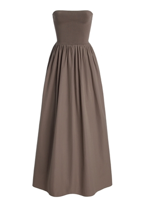 Matteau Exclusive Strapless Knit and Cotton Maxi Dress - Moda Operandi