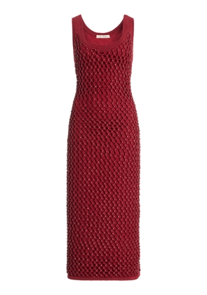 Diotima Exclusive Emin Crystal-Embellished Knit Midi Dress - Moda Operandi