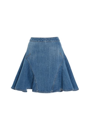 Givenchy Flared Denim Mini Skirt - Moda Operandi