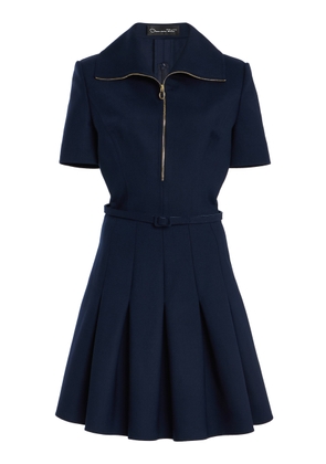 Oscar de la Renta Zip-Detailed Wool-Blend Mini Dress - Moda Operandi