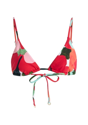 Zulu & Zephyr Floral Triangle Bikini Top - Moda Operandi