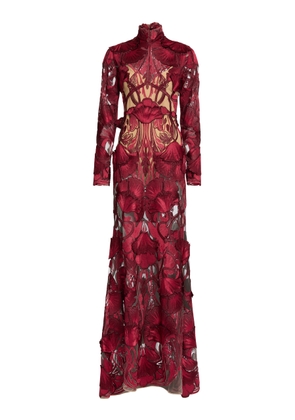 Elie Saab Embroidered Tulle Gown - Moda Operandi
