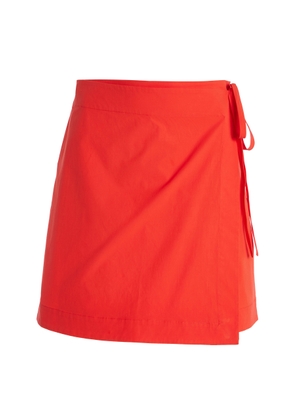BONDI BORN Avila Wrap Cotton Mini Skirt - Moda Operandi