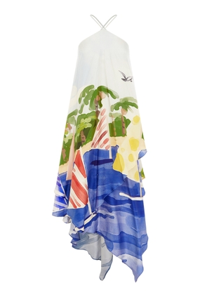 Leo Lin Sally Silk Halterneck Maxi Dress - Moda Operandi