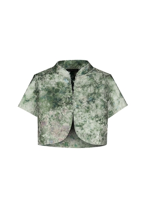 MARIA ELENA VILLAMIL Genciana Cropped Brocade Cape - Moda Operandi