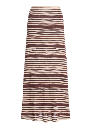 Zulu & Zephyr Exclusive Striped Knit Midi Skirt - Moda Operandi