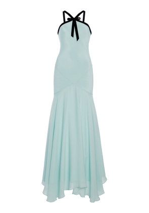 Rodarte Bow-Detailed Silk Crepe and Georgette Halter Dress - Moda Operandi