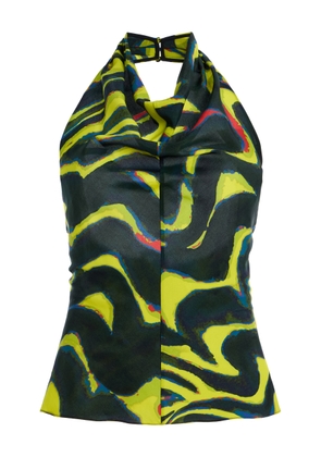 Christopher John Rogers Printed Jersey Cowl-Neck Halter Top - Moda Operandi