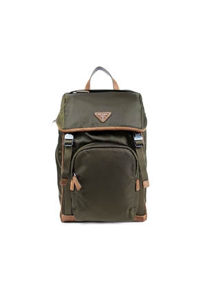 Re-Nylon and suede backpack