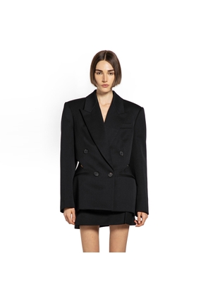 Slashed Wool Single-Breasted Blazer