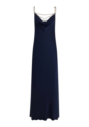 Rabanne Chain-Detailed Satin Maxi Dress - Moda Operandi