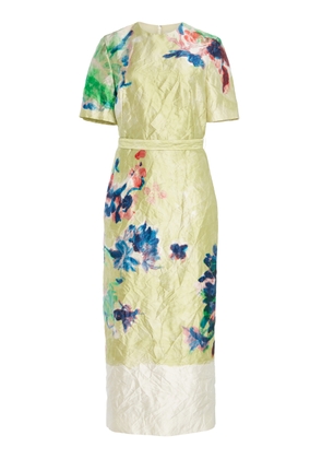 Erdem Crinkled Satin Midi Dress - Moda Operandi