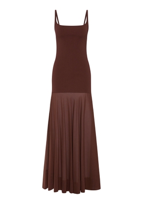 St. Agni Knit and Silk Maxi Dress - Moda Operandi
