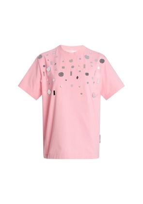 DES_PHEMMES Exclusive Riviera Embellished Cotton T-Shirt - Moda Operandi